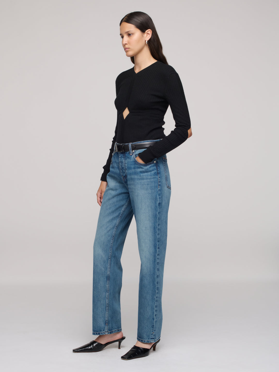 Alley Mid Rise Ankle - Smoke Blue