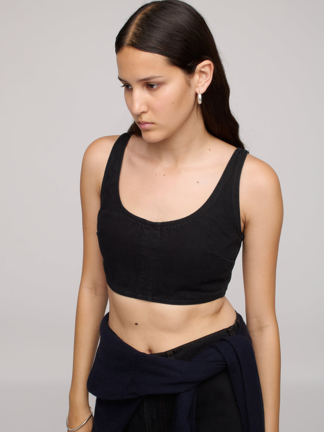 Denim Faux Bra - One Year Black