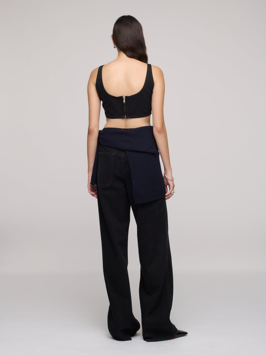 Denim Faux Bra - One Year Black
