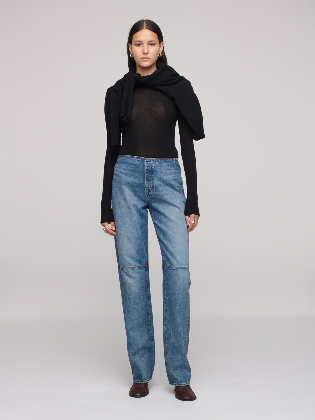 Faux Alley Jean - Smoke Blue