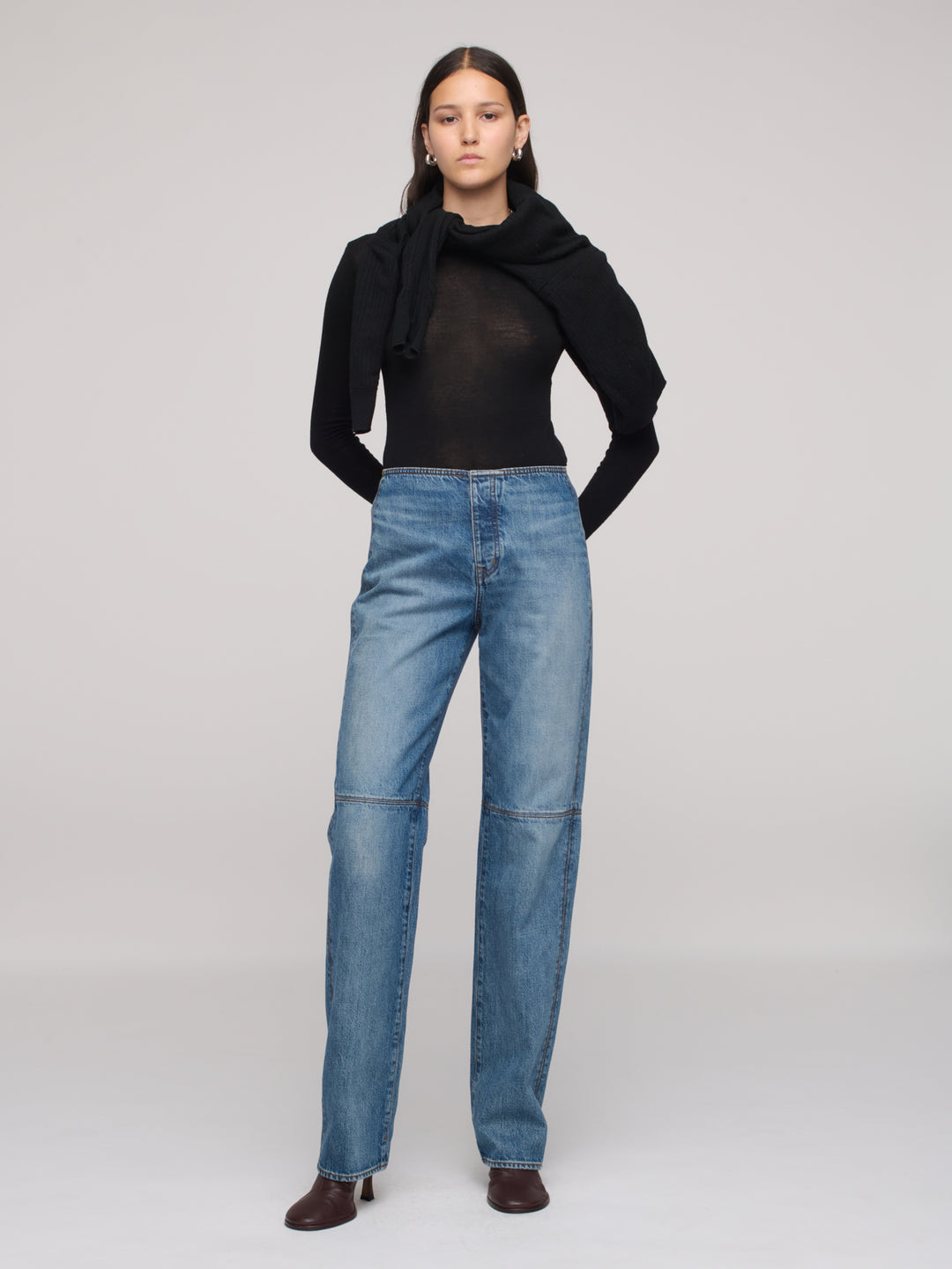 Faux Alley Jean - Smoke Blue