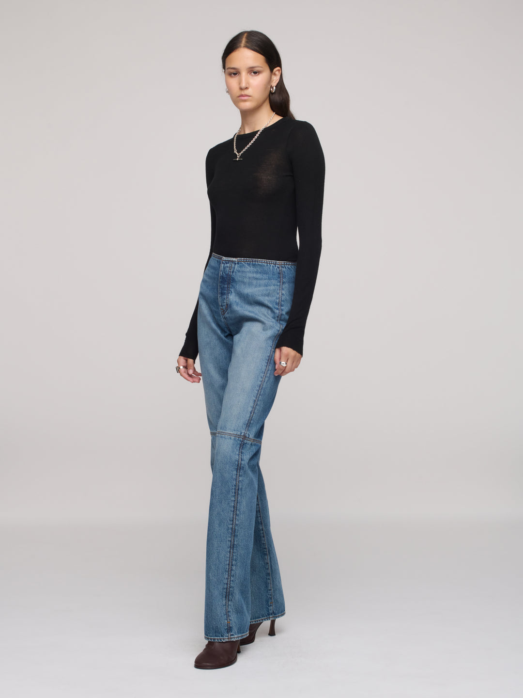 Faux Alley Jean - Smoke Blue