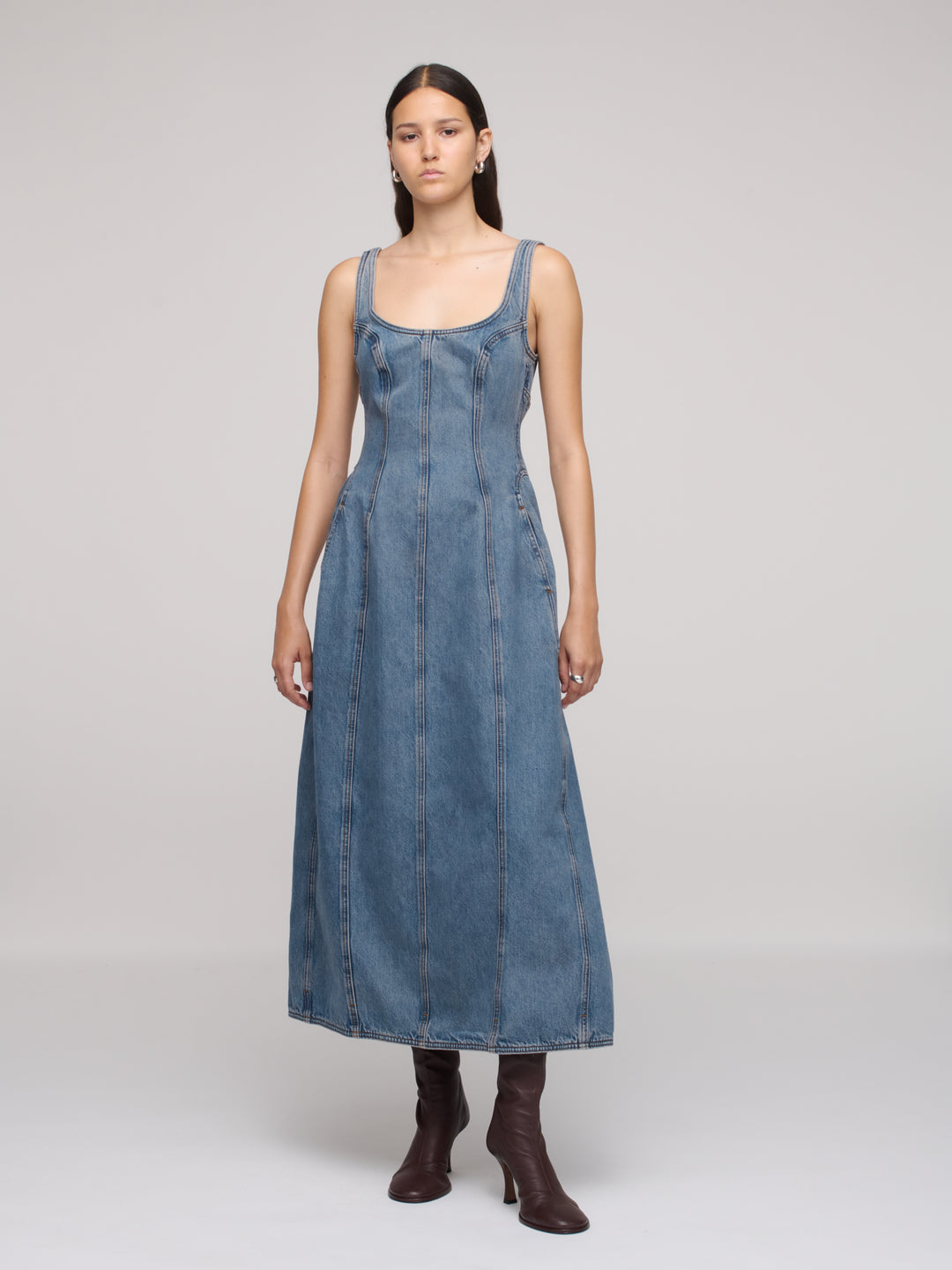 Cocoon Bustier Dress - Worn Ink