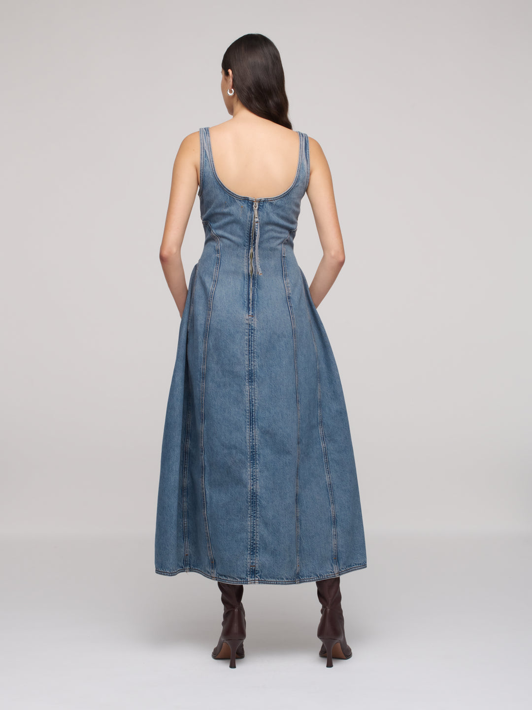Cocoon Bustier Dress - Worn Ink