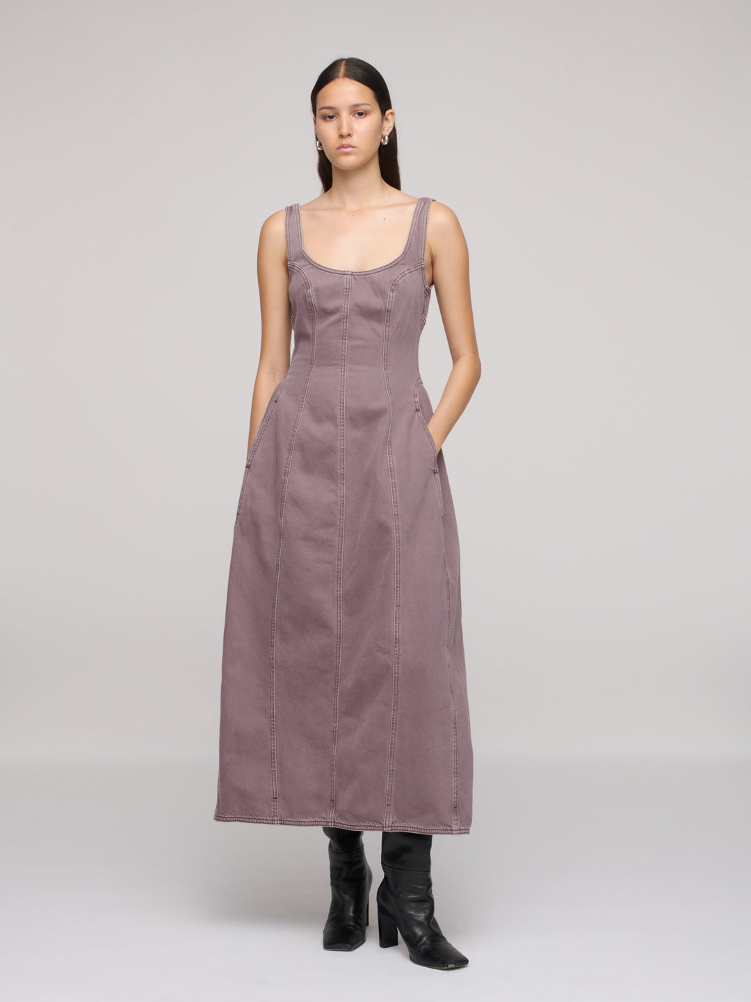 Cocoon Bustier Dress - Sparrow