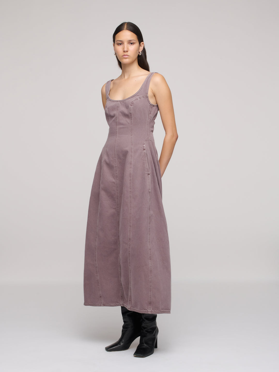 Cocoon Bustier Dress - Sparrow