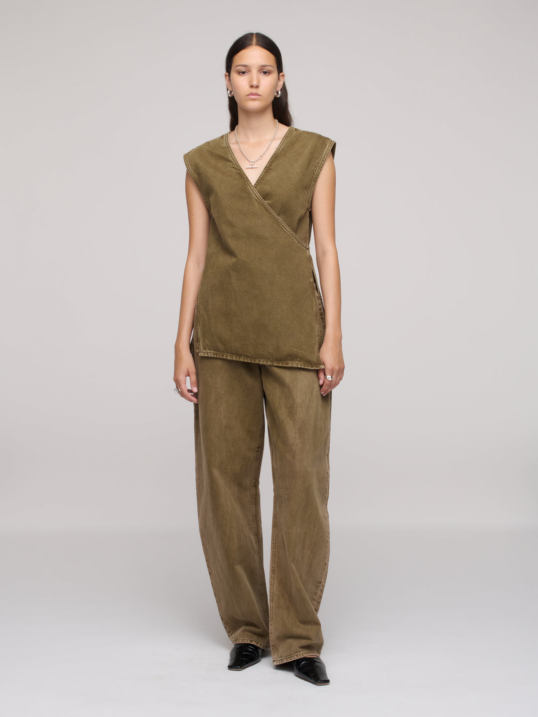 Wrap Top - Dark Olive