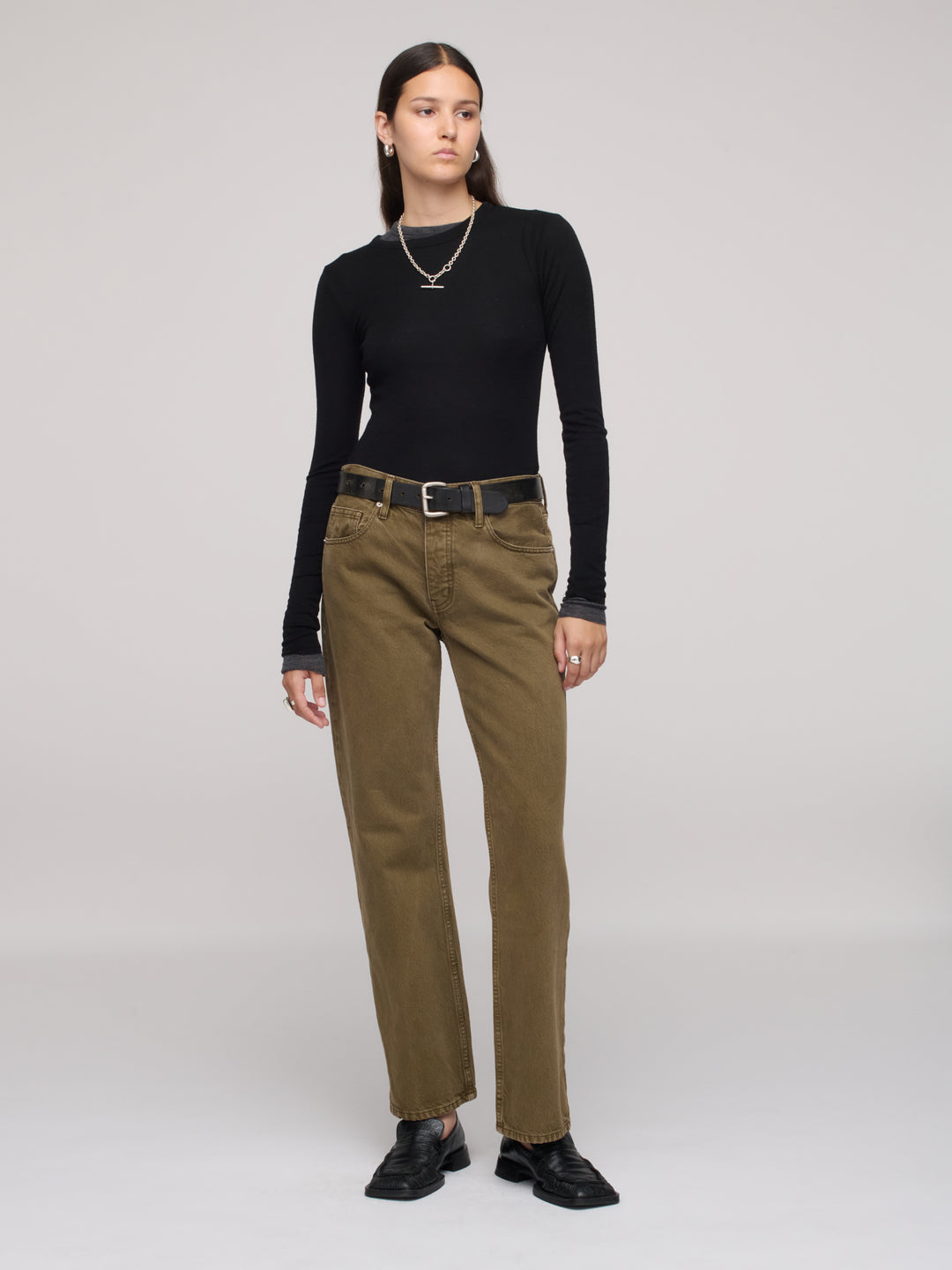 Calla Mid Rise Ankle - Dark Olive