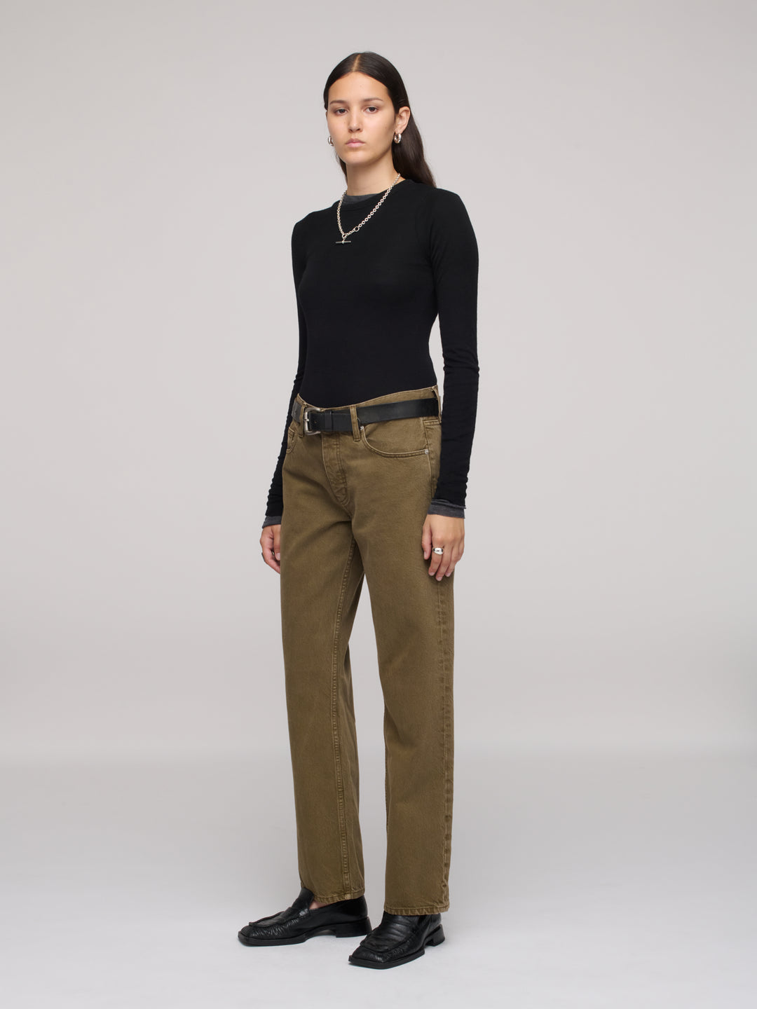 Calla Mid Rise Ankle - Dark Olive