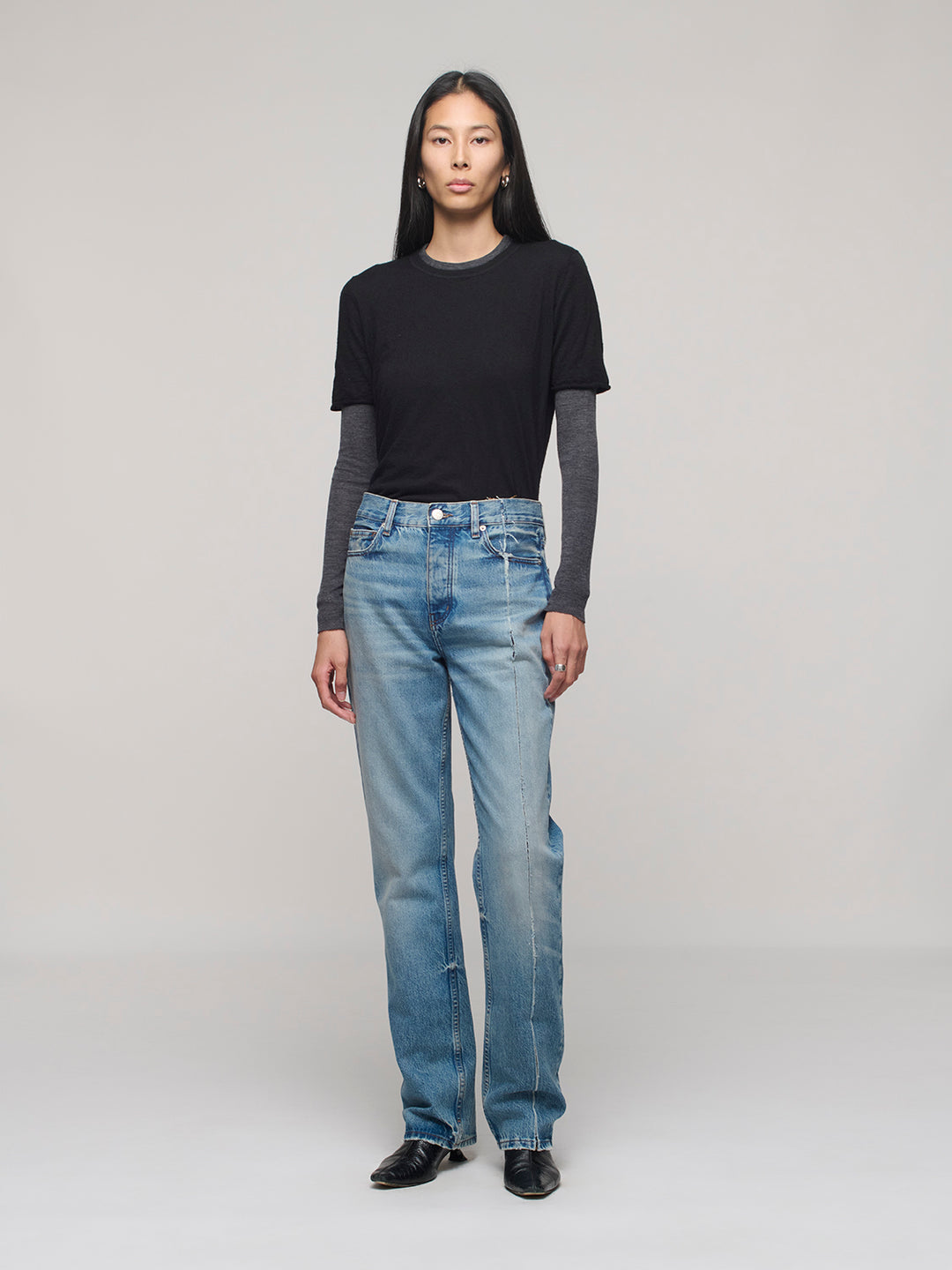 Alley Linear Repair Jeans - Attick Blue