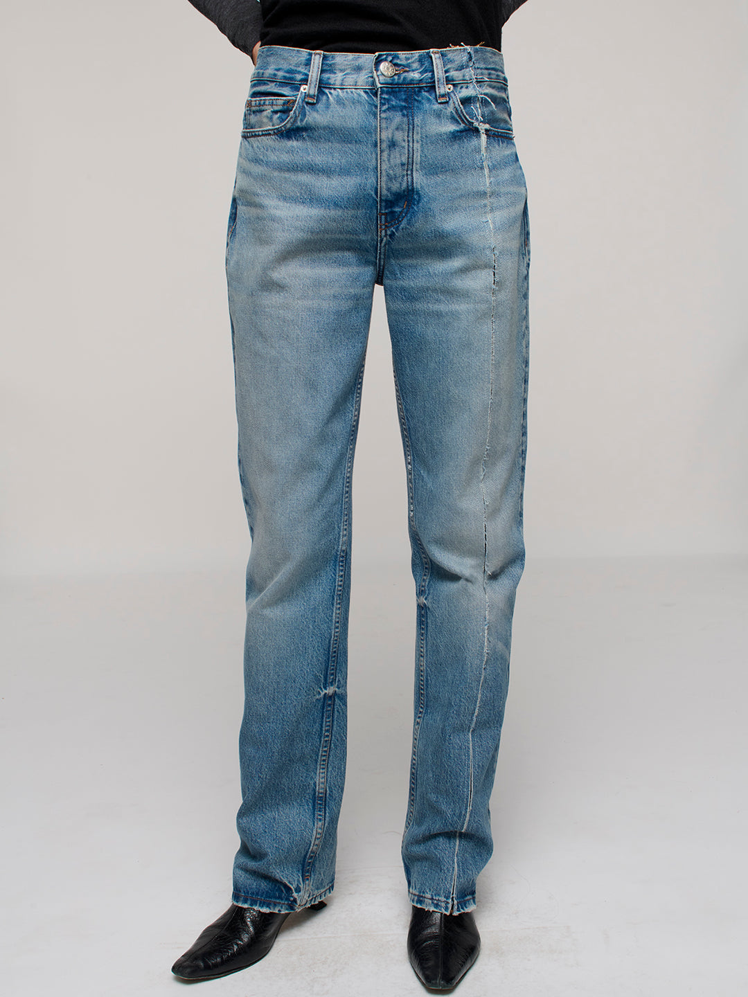 Alley Linear Repair Jeans - Attick Blue