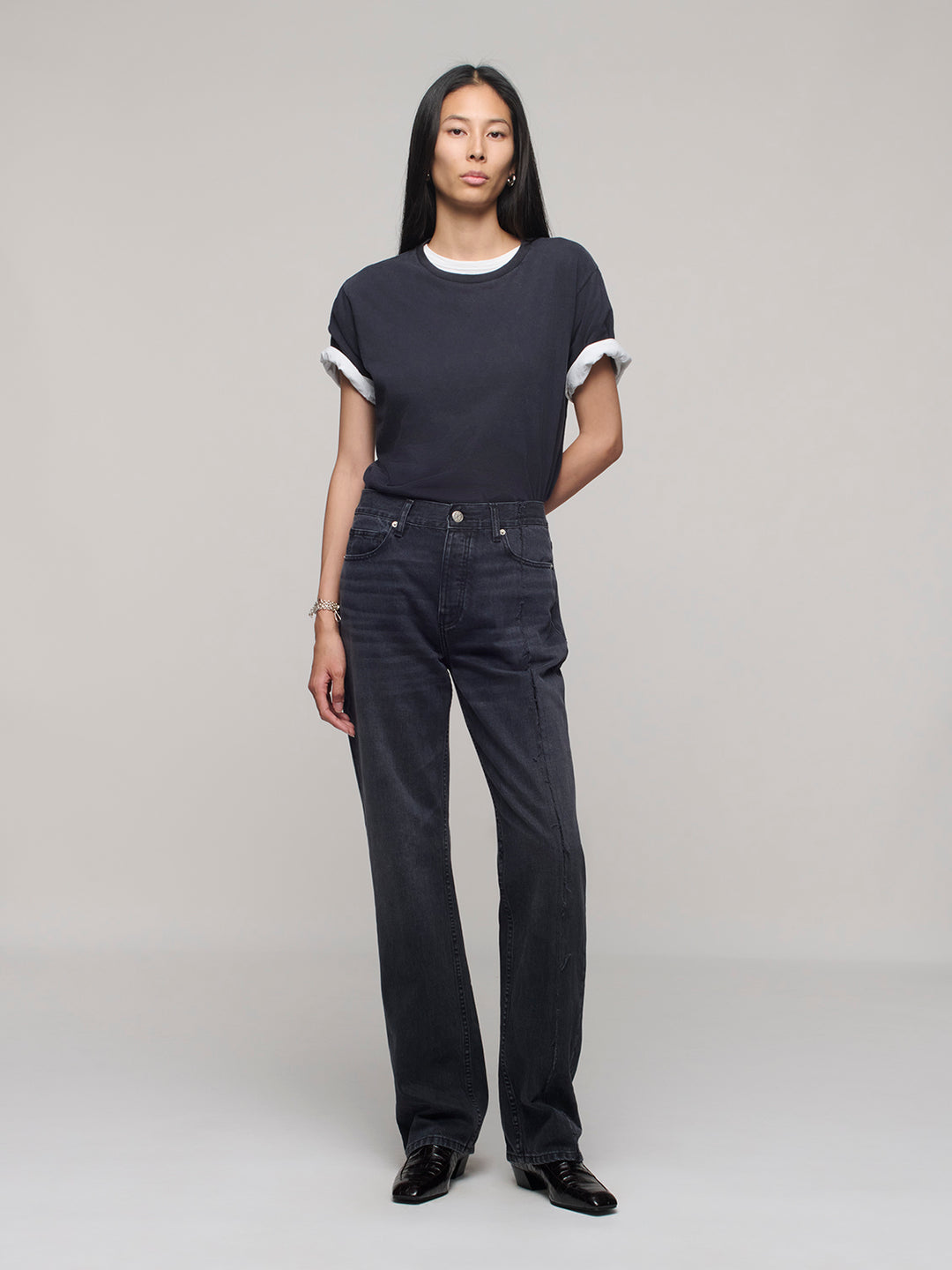 Alley Linear Repair Jeans - Hurricane