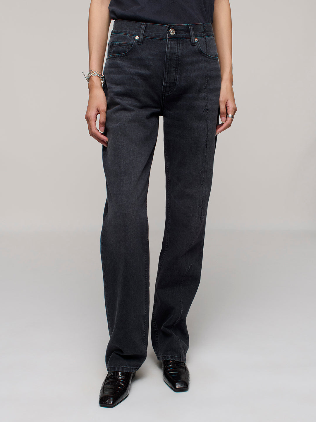 Alley Linear Repair Jeans - Hurricane