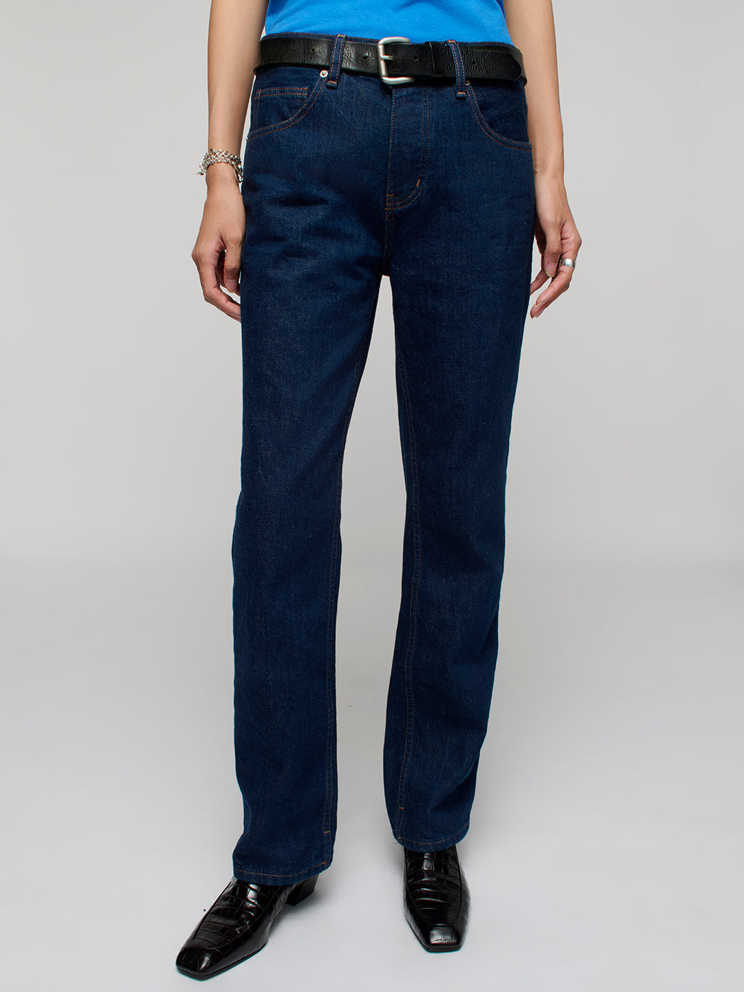 Calla Mid Rise Ankle Jeans - Rinse