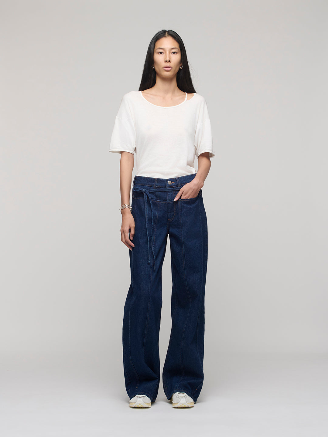 Drop Waist Sling Jeans - Rinse