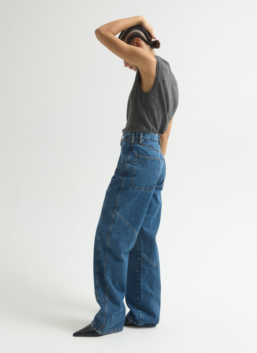 Angle Starch Jeans - Cornflower