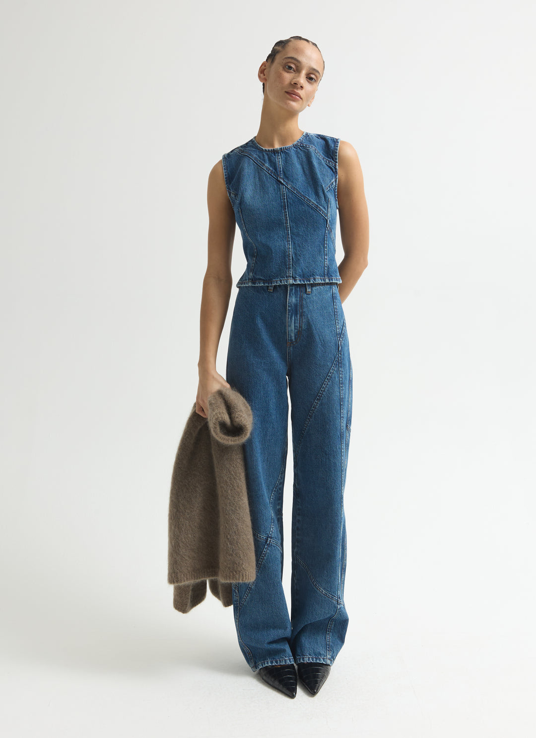 Angle Tank Top - Cornflower