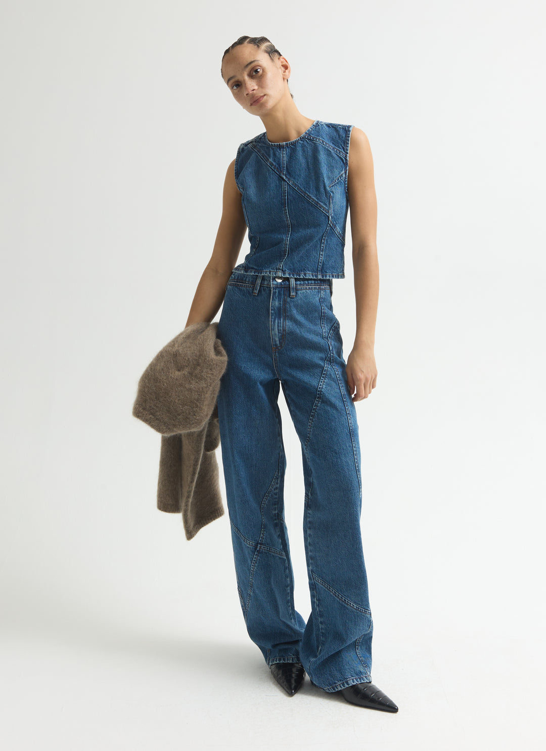 Angle Tank Top - Cornflower