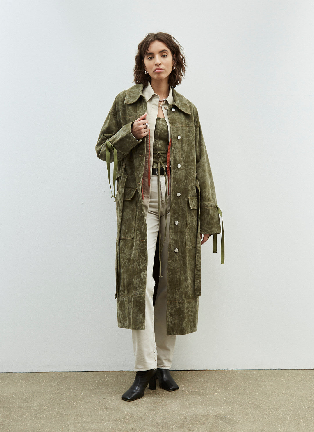 Ankle Car Coat - Winter Moss