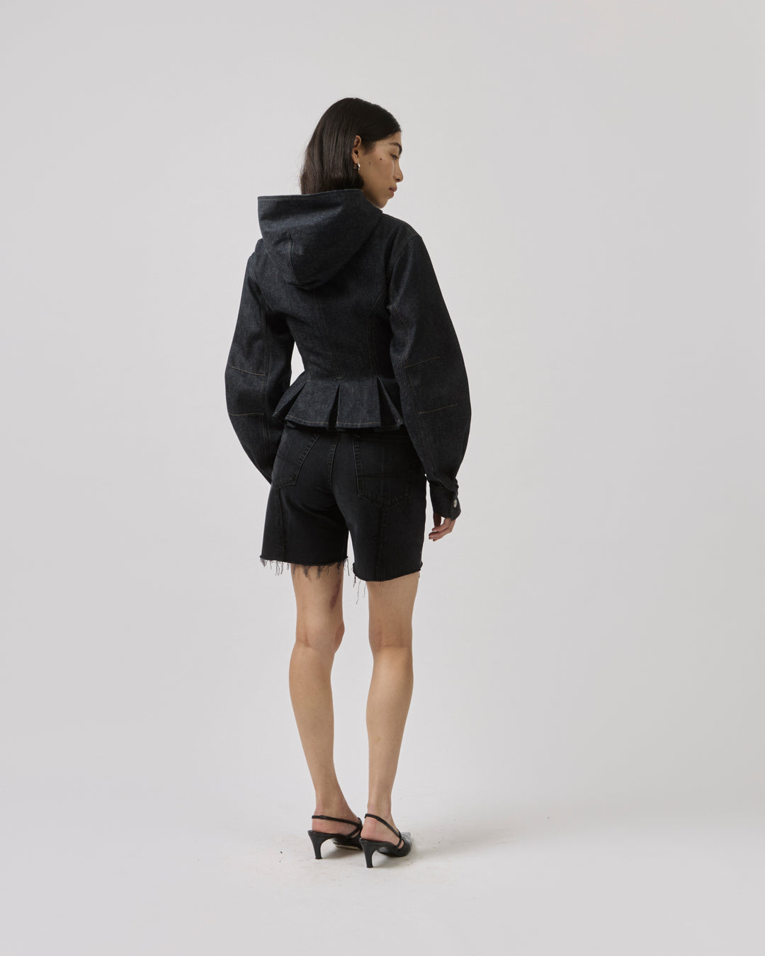 Peplum Hoodie - Bien Blue