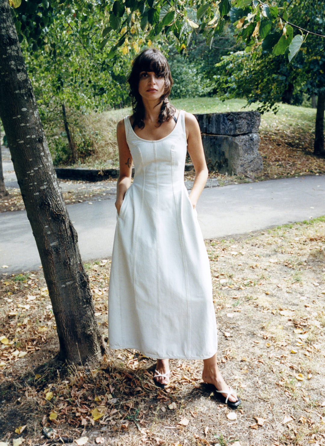 Cocoon Bustier Dress - Salt