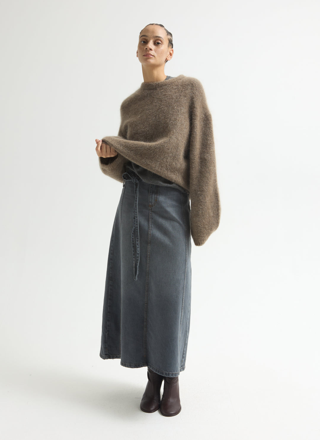 Serene Maxi Skirt - Charcoal