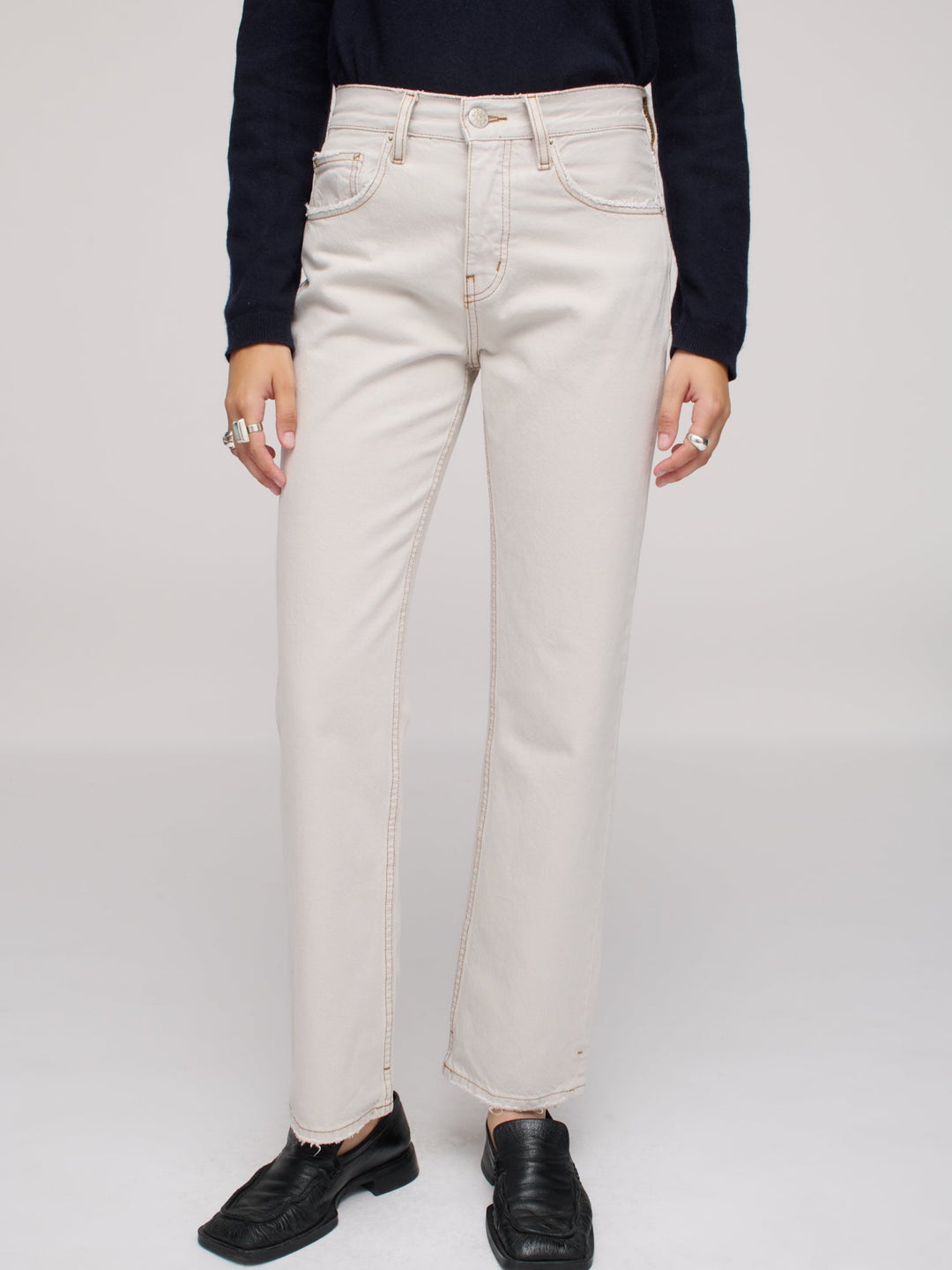 Calla Straight Ankle Jean - Fog
