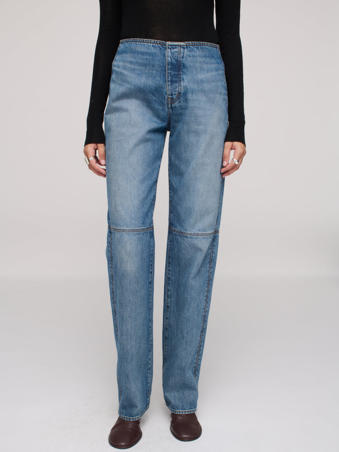 Faux Alley Jean - Smoke Blue