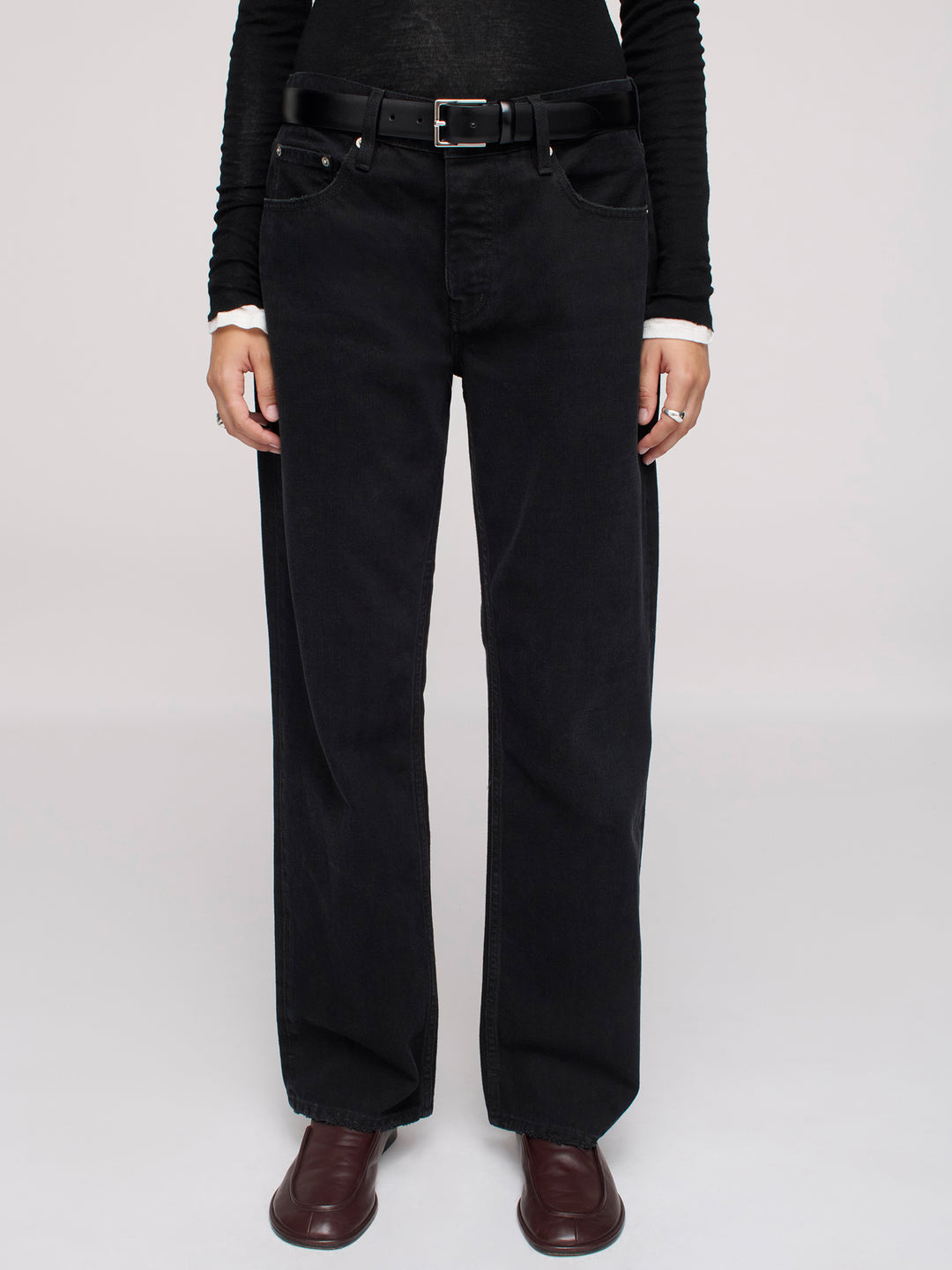 Calla Mid Rise Ankle Jeans - One Year Black