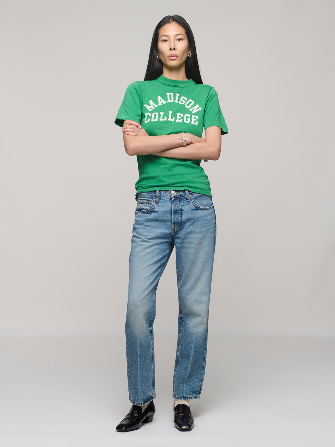 Calla Straight Ankle Jean - Attick Blue