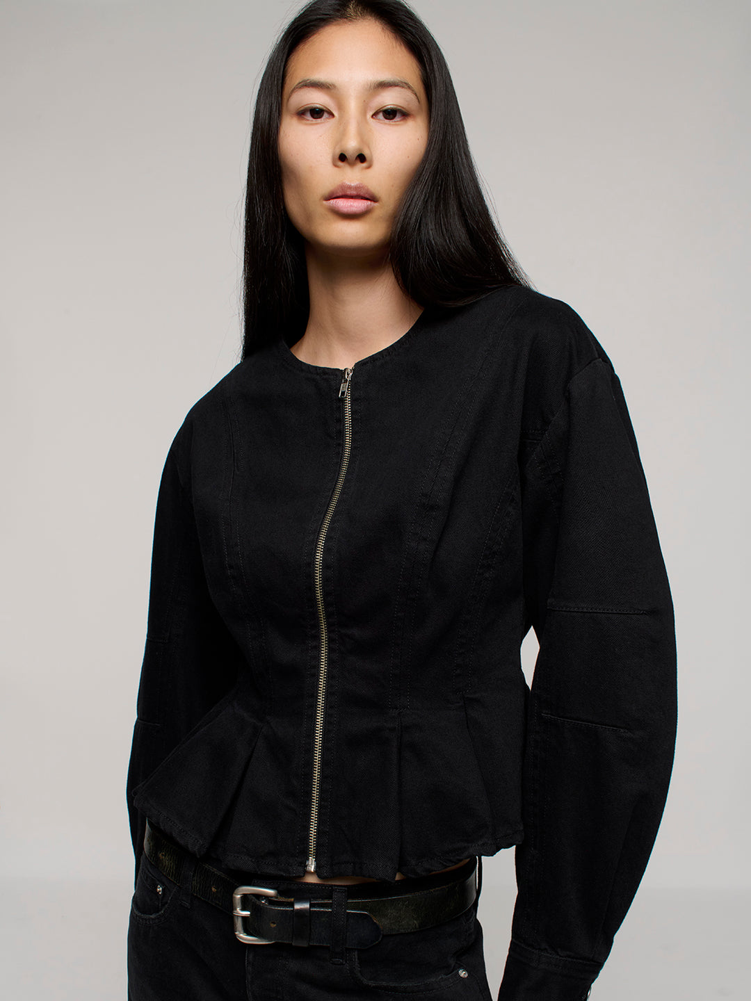 Peplum Jacket - One Year Black