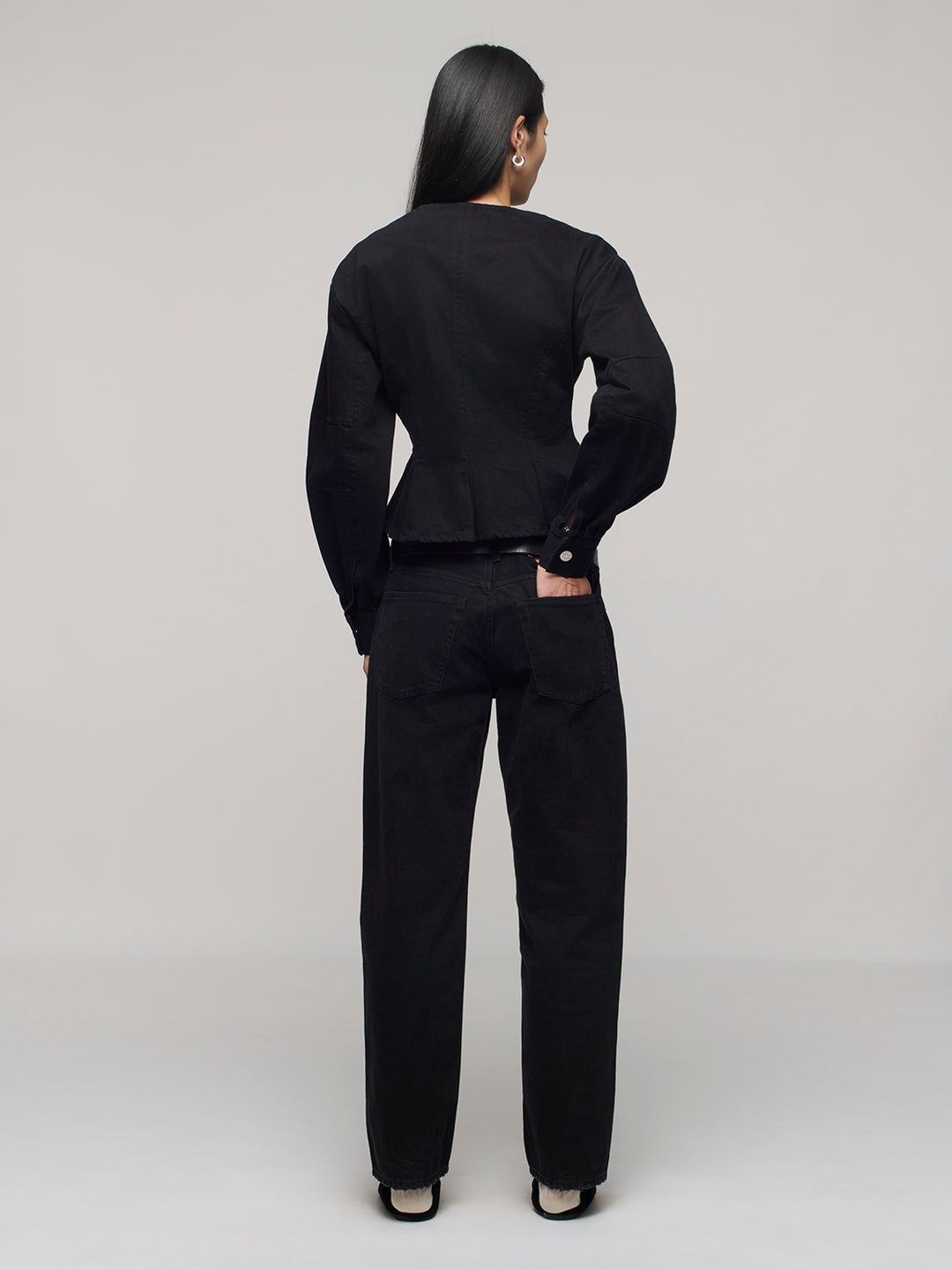 Peplum Jacket - One Year Black