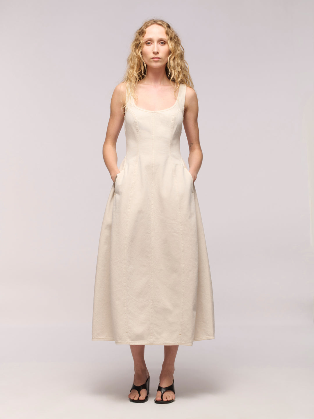 Cocoon Bustier Dress - Salt