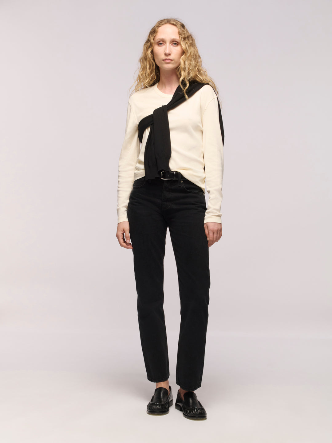 Calla Straight Ankle Jeans - One Year Black