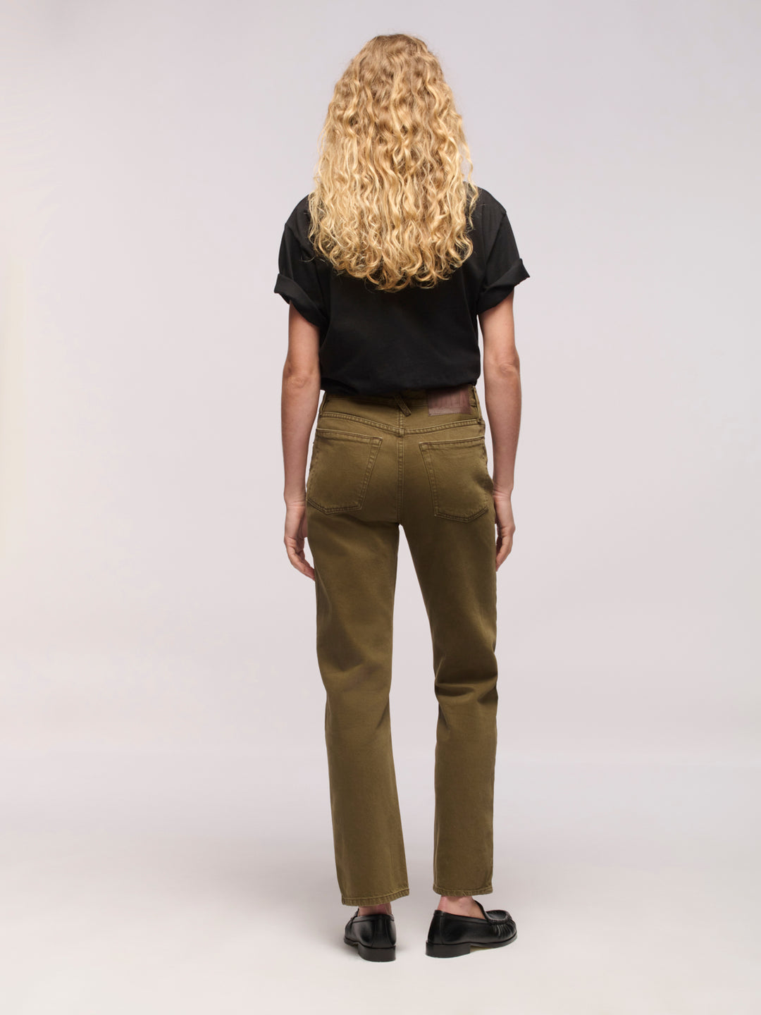 Calla Straight Ankle Jeans - Dark Olive