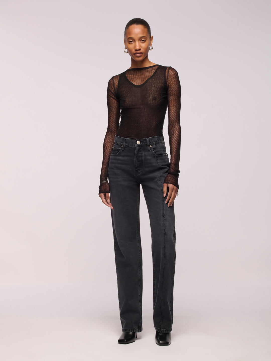 Alley Linear Repair Jeans - Hurricane