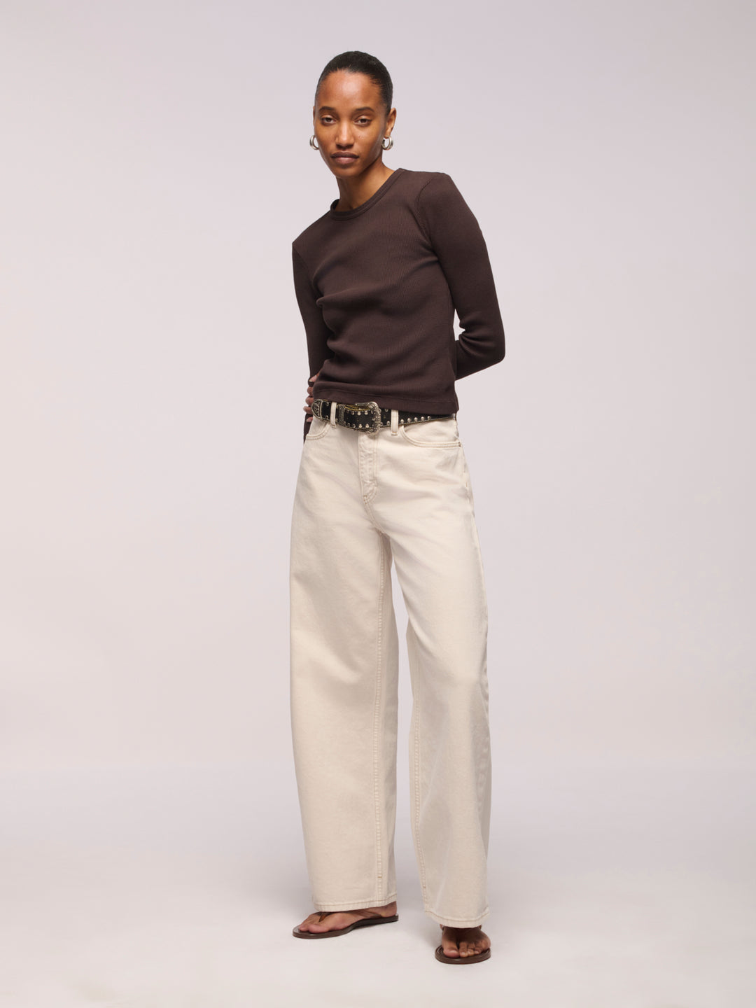 Sling Ankle Jeans - Salt