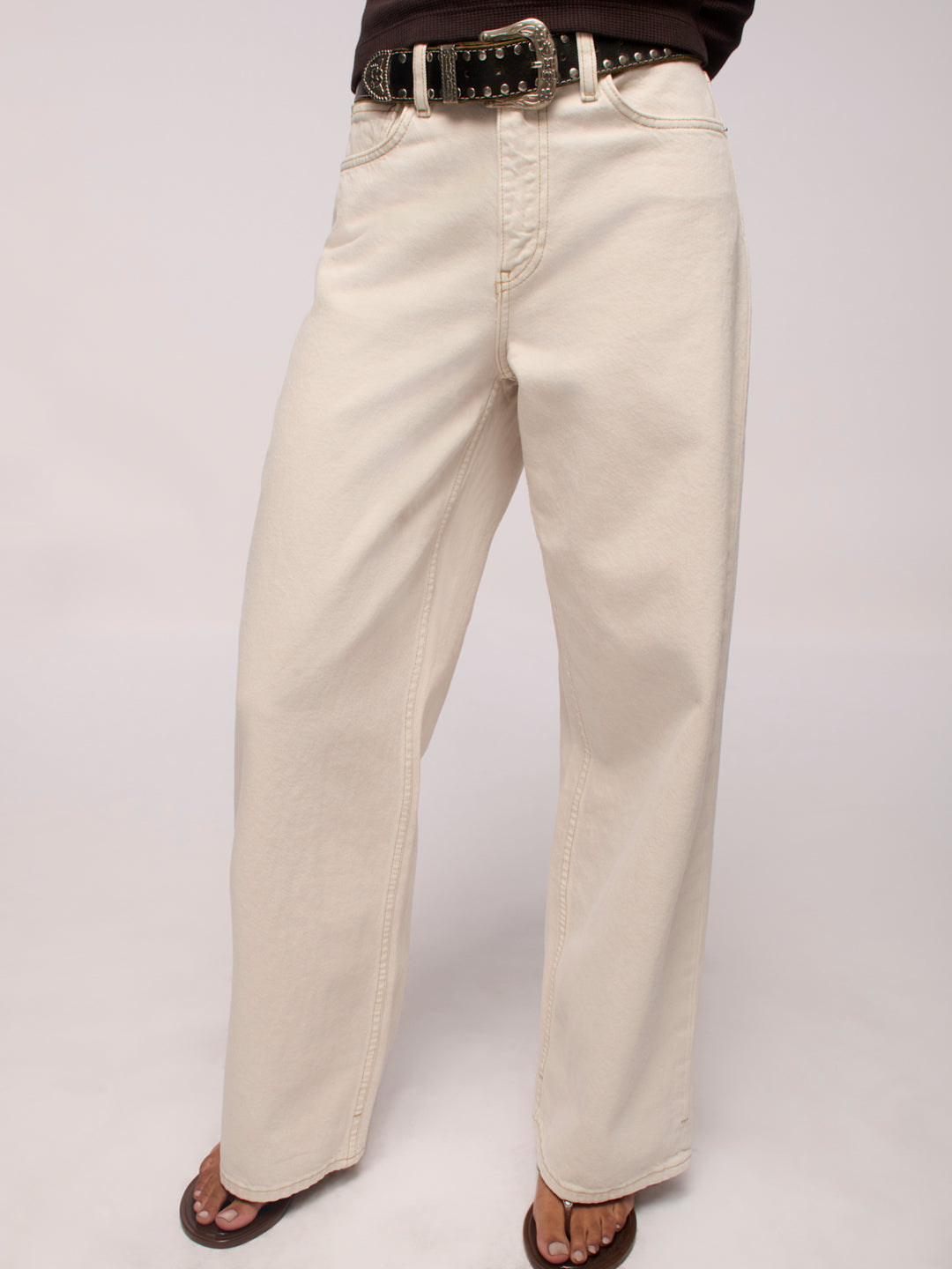 Sling Ankle Jeans - Salt