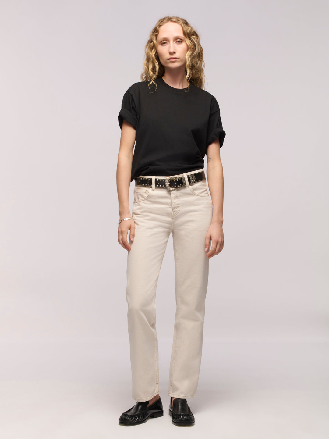 Calla Straight Ankle Jeans - Salt