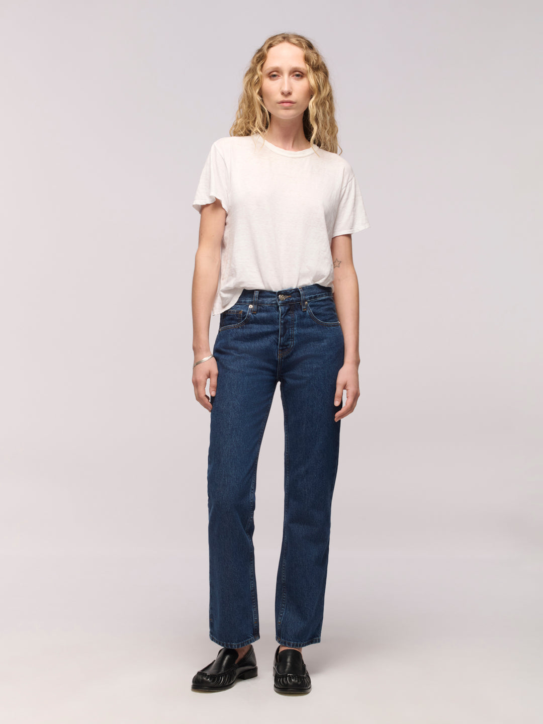 Calla Straight Ankle Jeans - True Blue