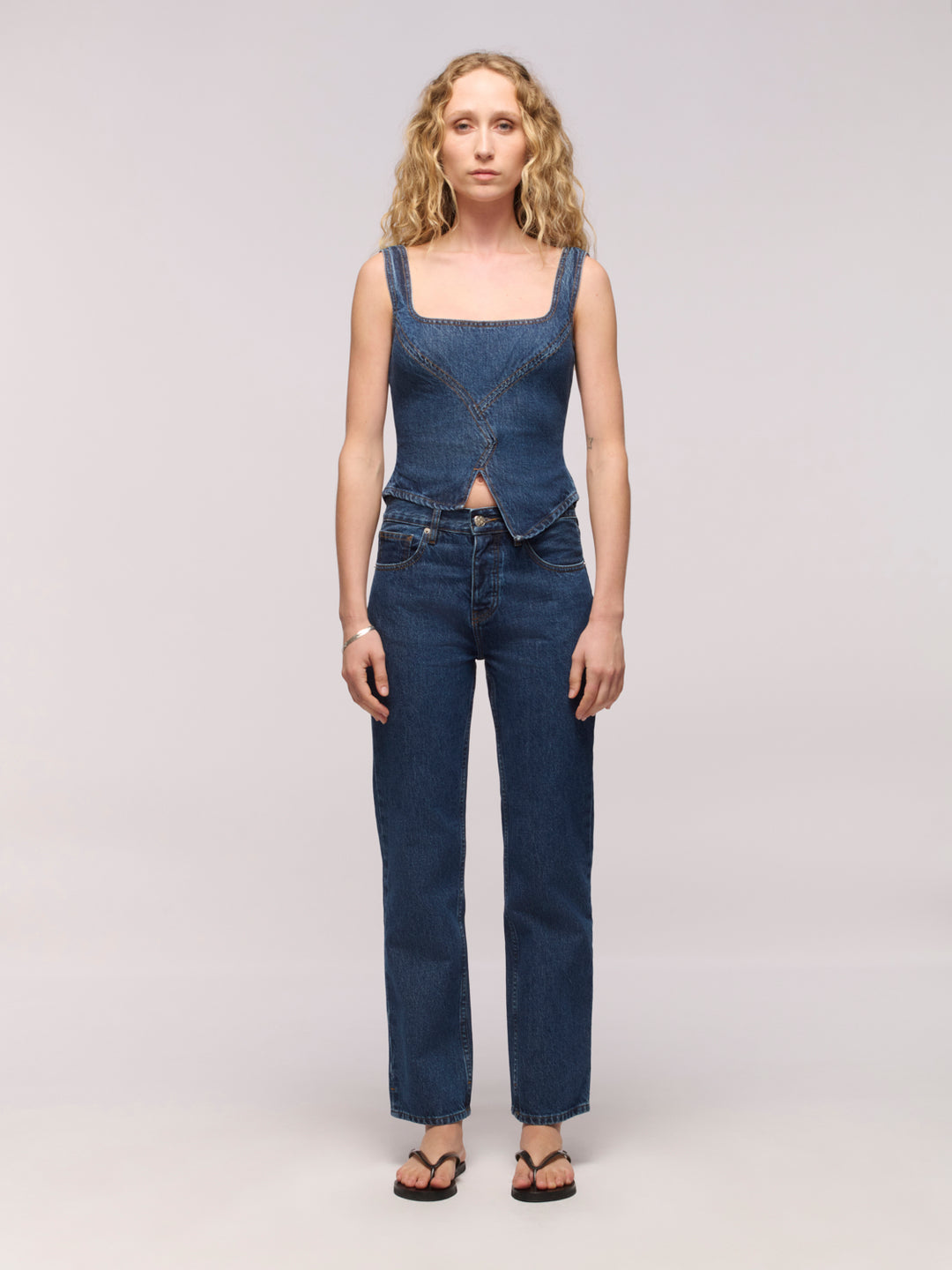 Calla Straight Ankle Jeans - True Blue