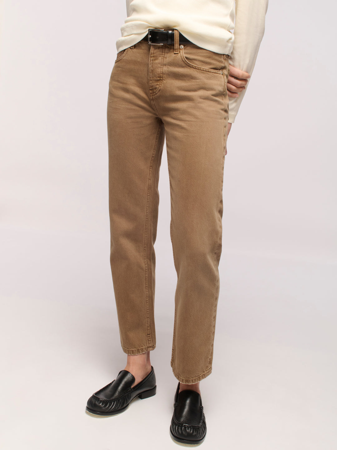 Calla Straight Ankle Jeans - Oak Brown