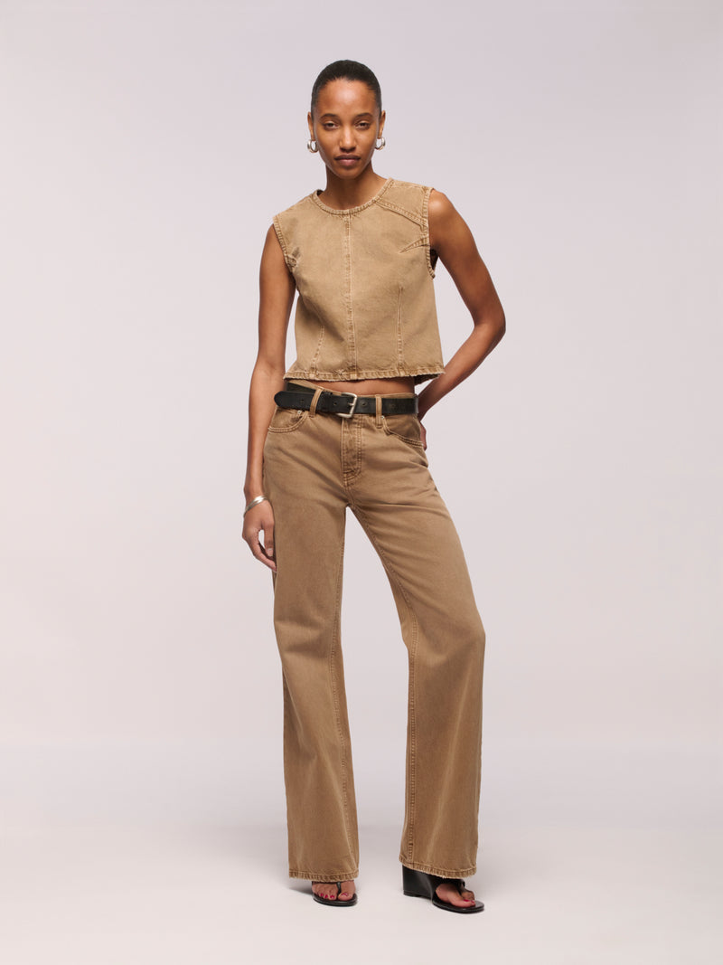 Angle Tank - Oak Brown