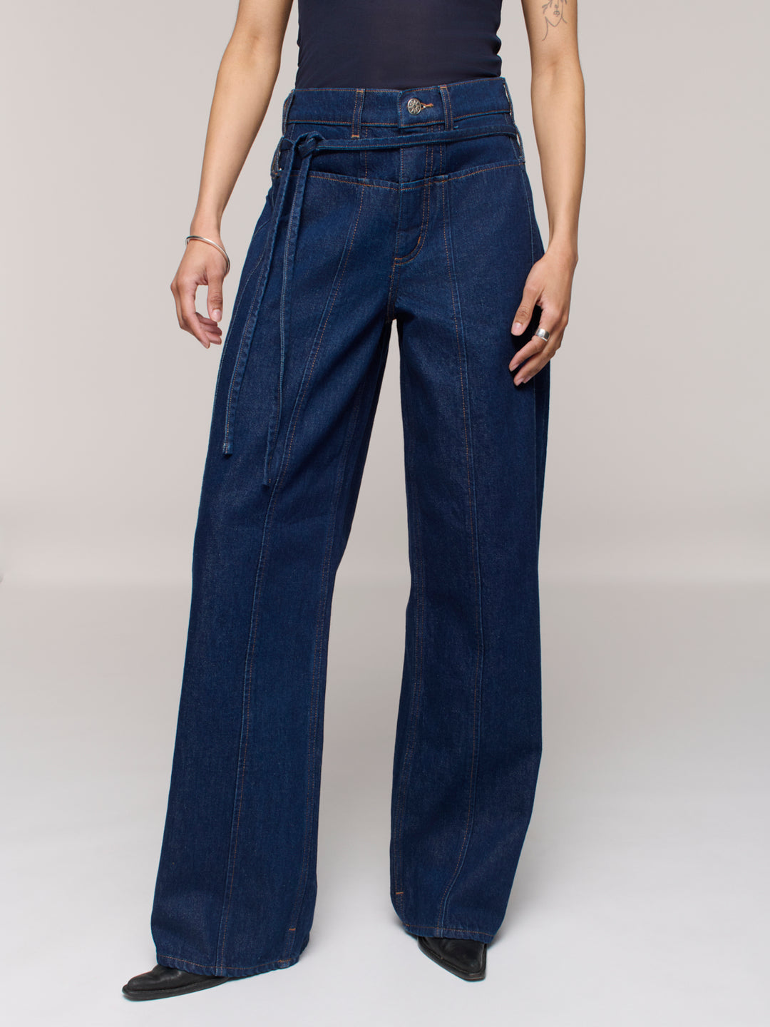 Drop Waist Sling Jeans - Rinse