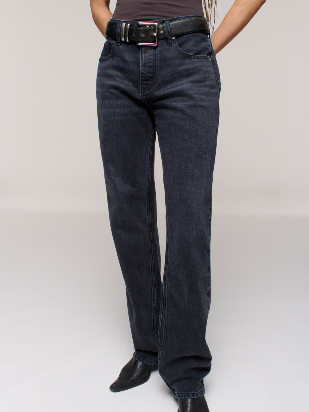 Calla Mid Rise Full Jeans - Hurricane
