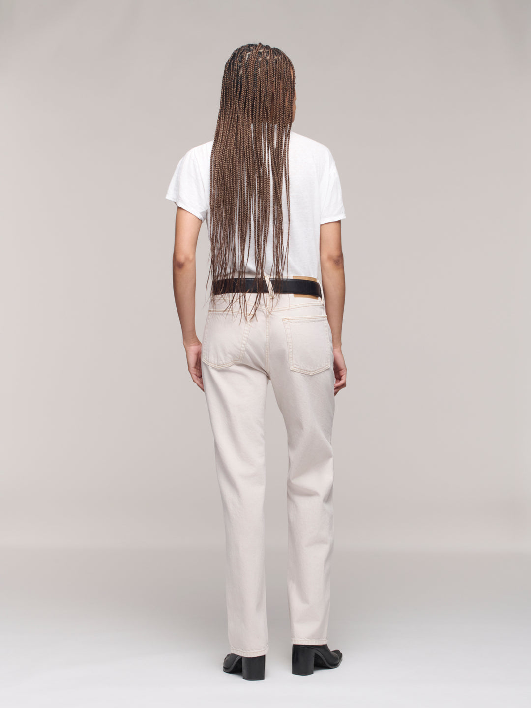 Calla Mid Rise Ankle Jeans - Salt