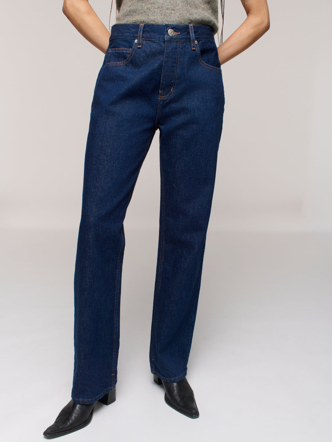 Calla Mid Rise Ankle Jeans - Rinse