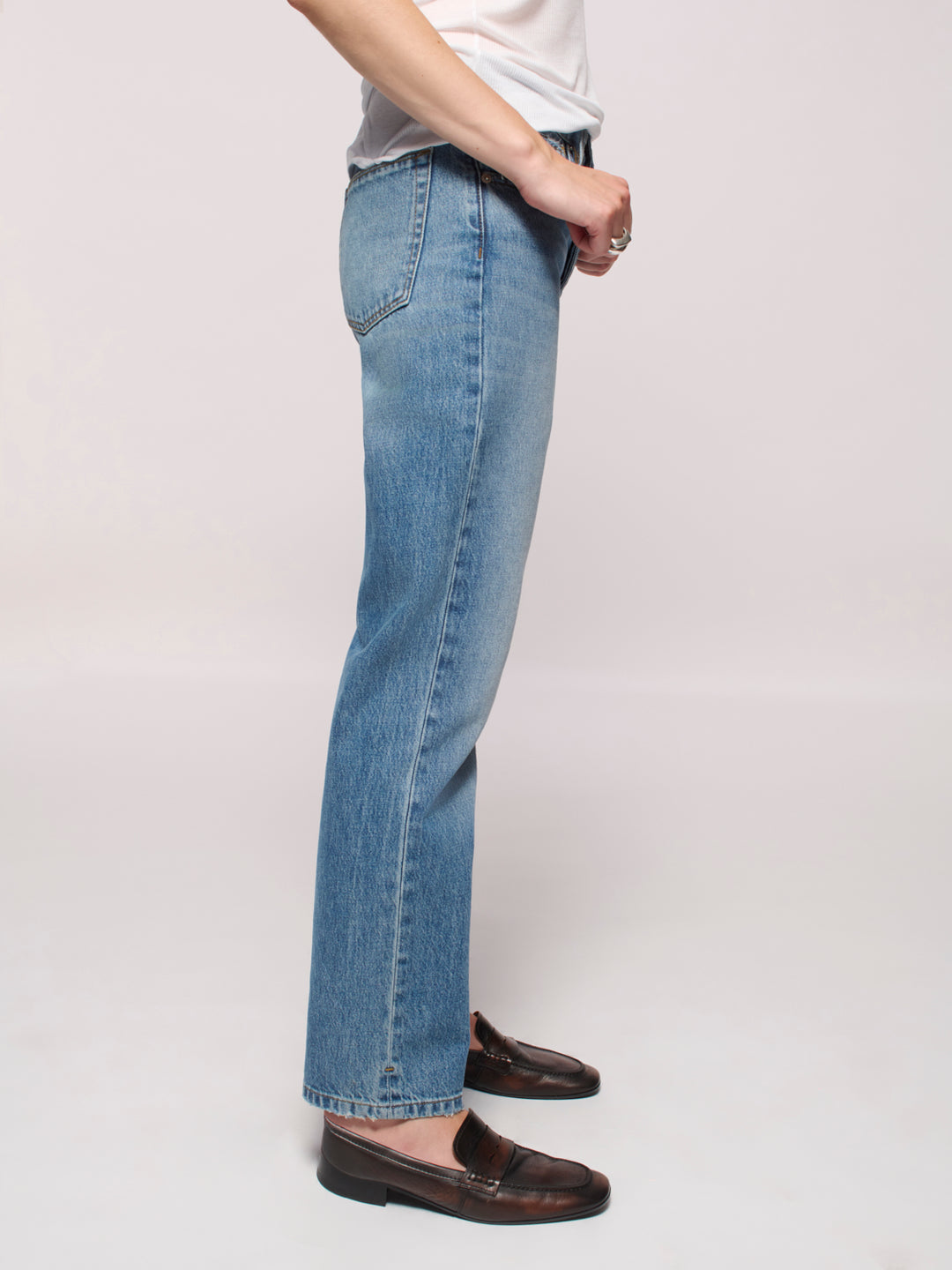Calla Straight Ankle Jean - Pocket Blue