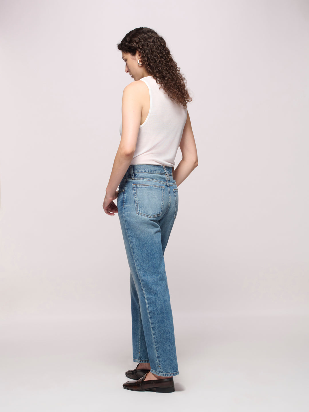 Calla Straight Ankle Jean - Pocket Blue