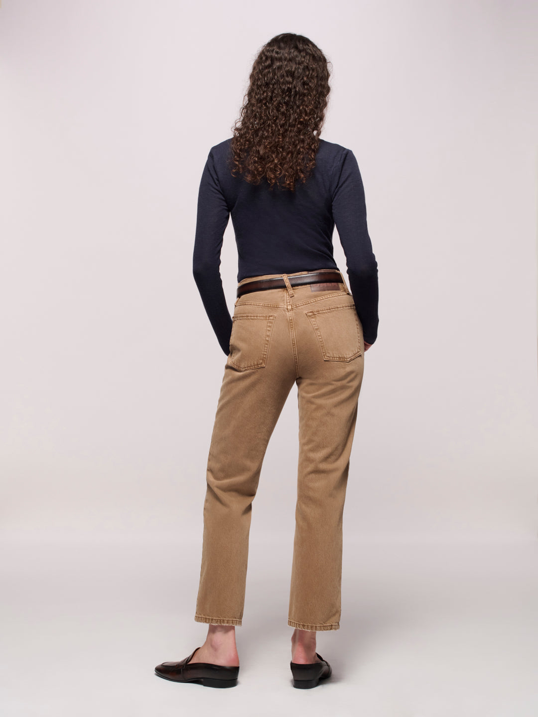 Calla Straight Ankle Jean - Oak Brown